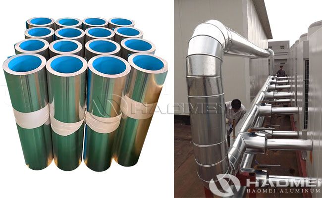 aluminum cladding for hot water pipe insulation