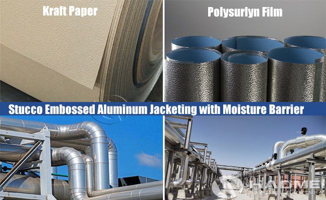 stucco embossed aluminum jacketing with moisture barrier stucco embossed aluminum jacketing with moisture barrier